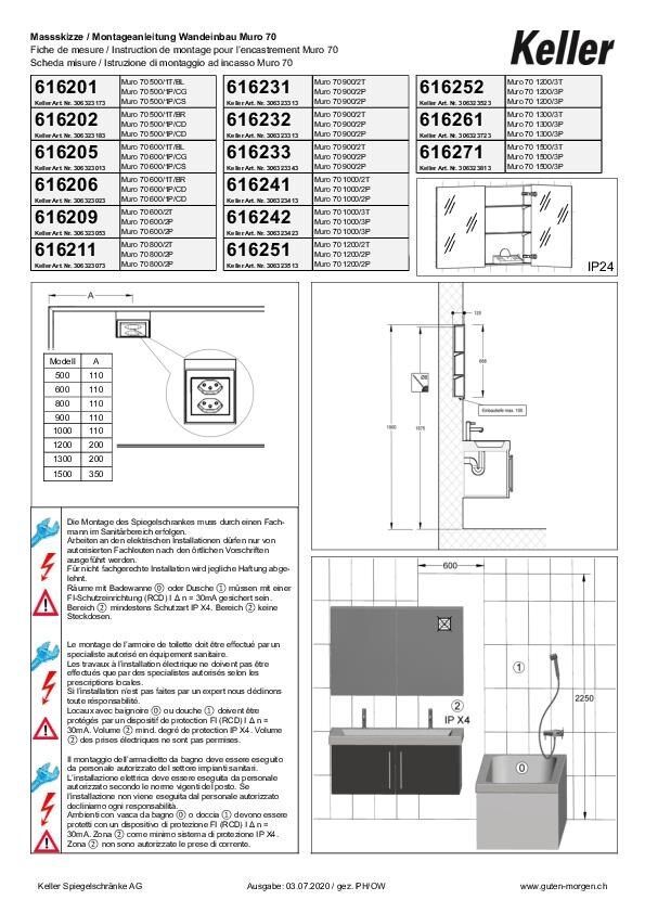 Instruction de montage Muro 70