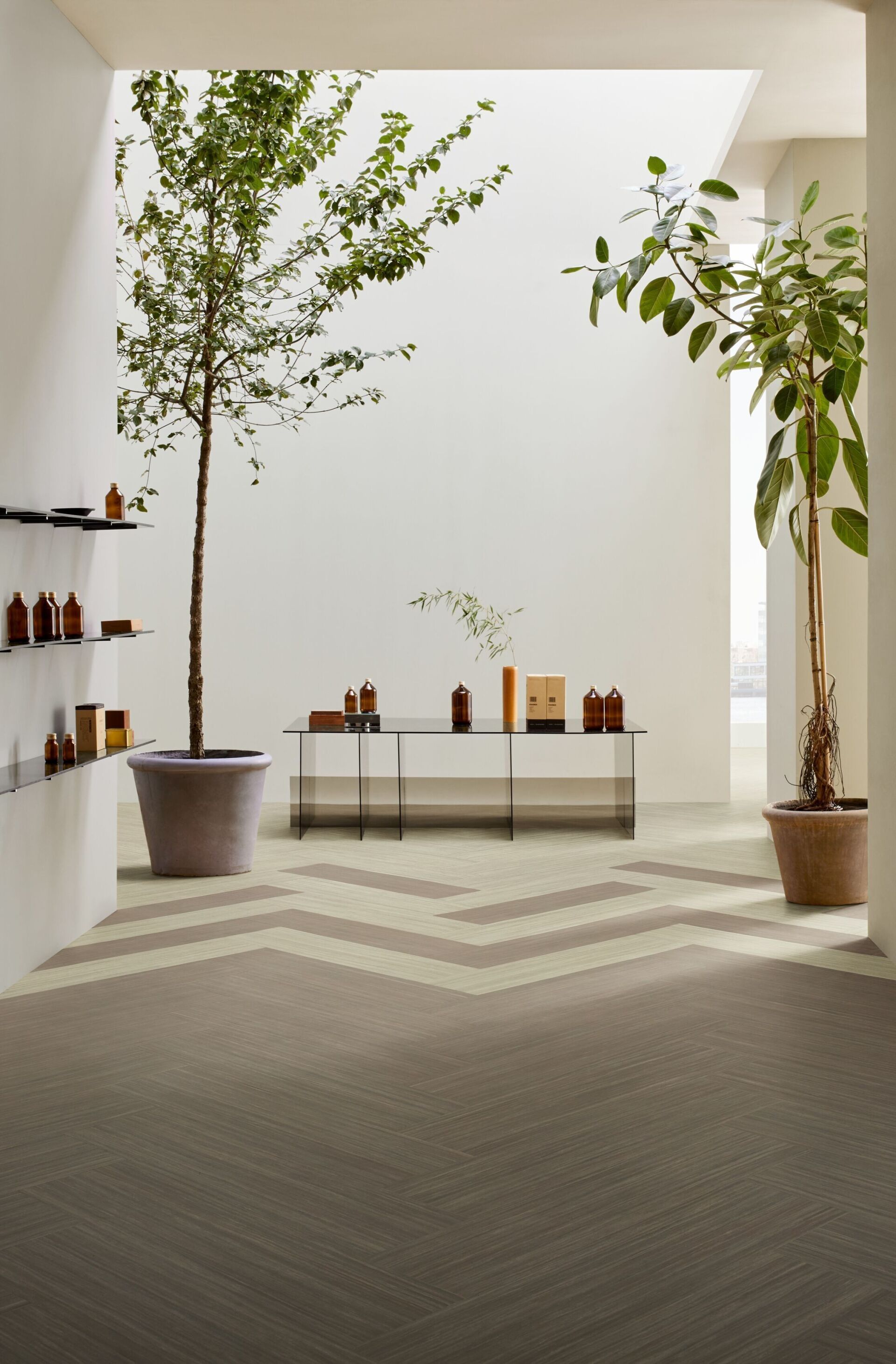 Marmoleum Modular bietet eine Auswahl an natürlichen, nachhaltigen Linoleumfliesen und -planken in einer ausgewogenen Farbpalette aus Basis- und Akzentfarben. | Foto © Forbo Flooring Systems Marmoleum Modular bietet eine Auswahl an natürlichen, nachhaltigen Linoleumfliesen und -planken in einer ausgewogenen Farbpalette aus Basis- und Akzentfarben. | Foto © Forbo Flooring Systems