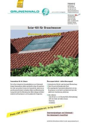 Solar-KIT für Brauchwasser