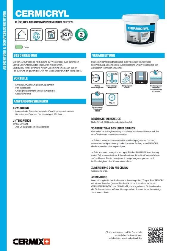 Abdichtungsystem Cermicryl