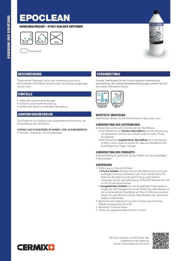 Epoxid-Schleier-Entferner Epoclean