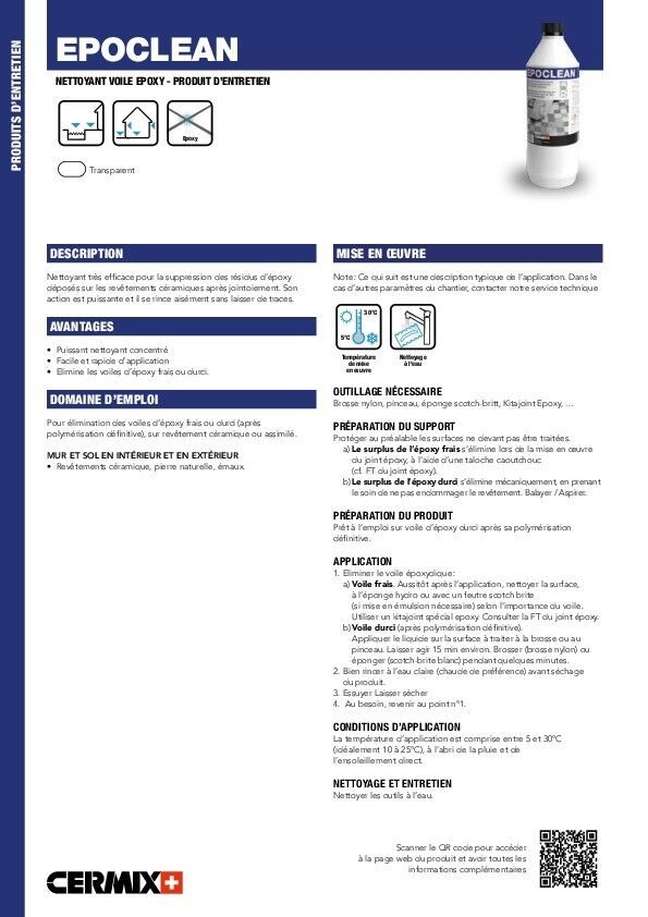 Nettoyant voile époxy Epoclean