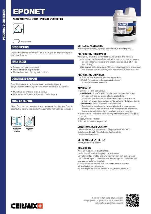 Nettoyant voile époxy Eponet