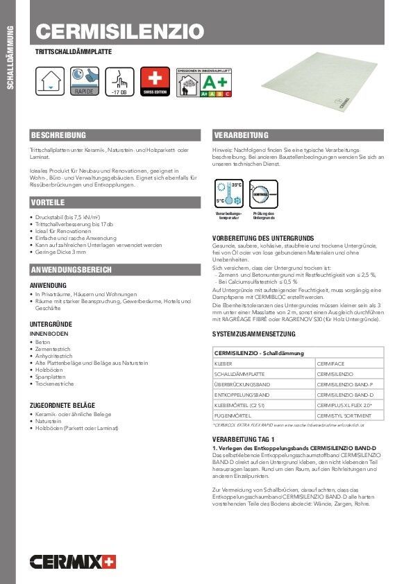 Cermisilencio Trittschalldammplatte