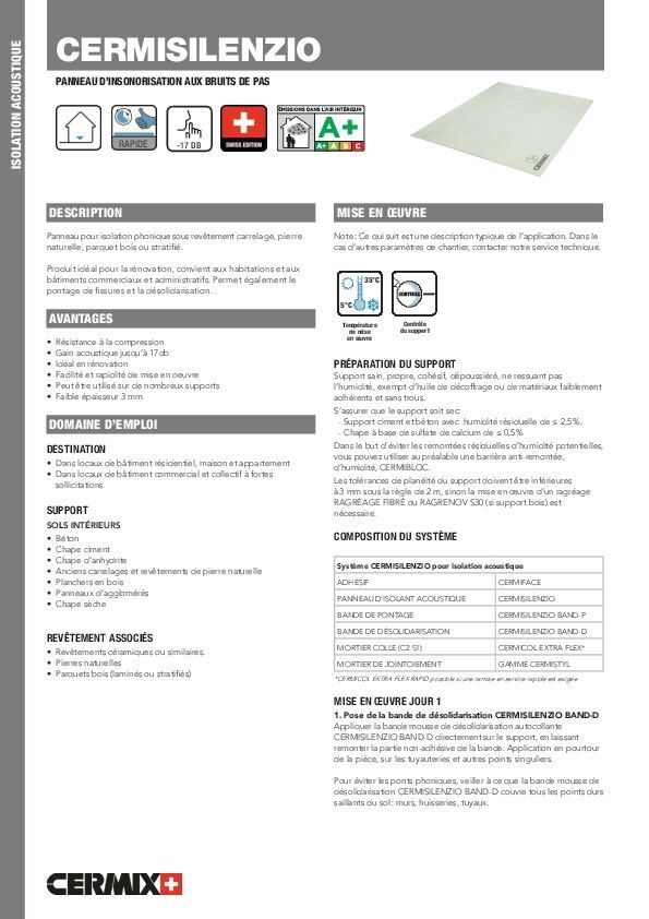 Panneau isolation phonique Cermisilencio