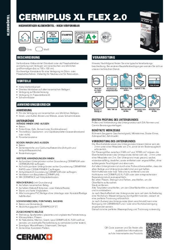 Klebemörtel CERMIPLUS-XL-FLEX-2.0