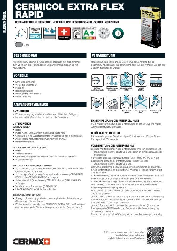 Klebemörtel CERMICOL-EXTRA-FLEX-RAPID